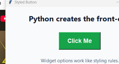 Tkinter as a Python front-end Tkinter screenshot