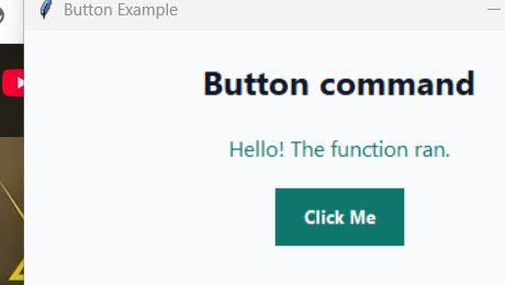 Button command Tkinter screenshot