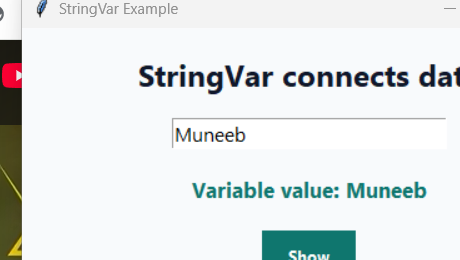 Tkinter variables Tkinter screenshot